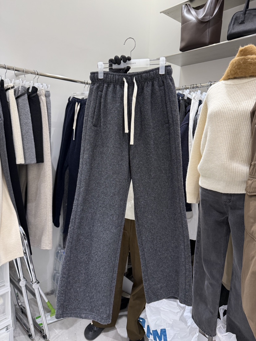 WOOD SAGE東大門㊣實拍女裝新品熱賣推薦25秋冬休閑褲羊毛WOOD SAGE休閑褲圖色3