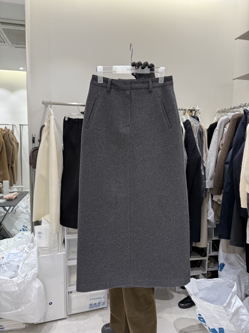 WOOD SAGE韓國直郵㊣女士新款熱賣推薦25秋冬職業長裙長款WOOD SAGE長裙圖色2