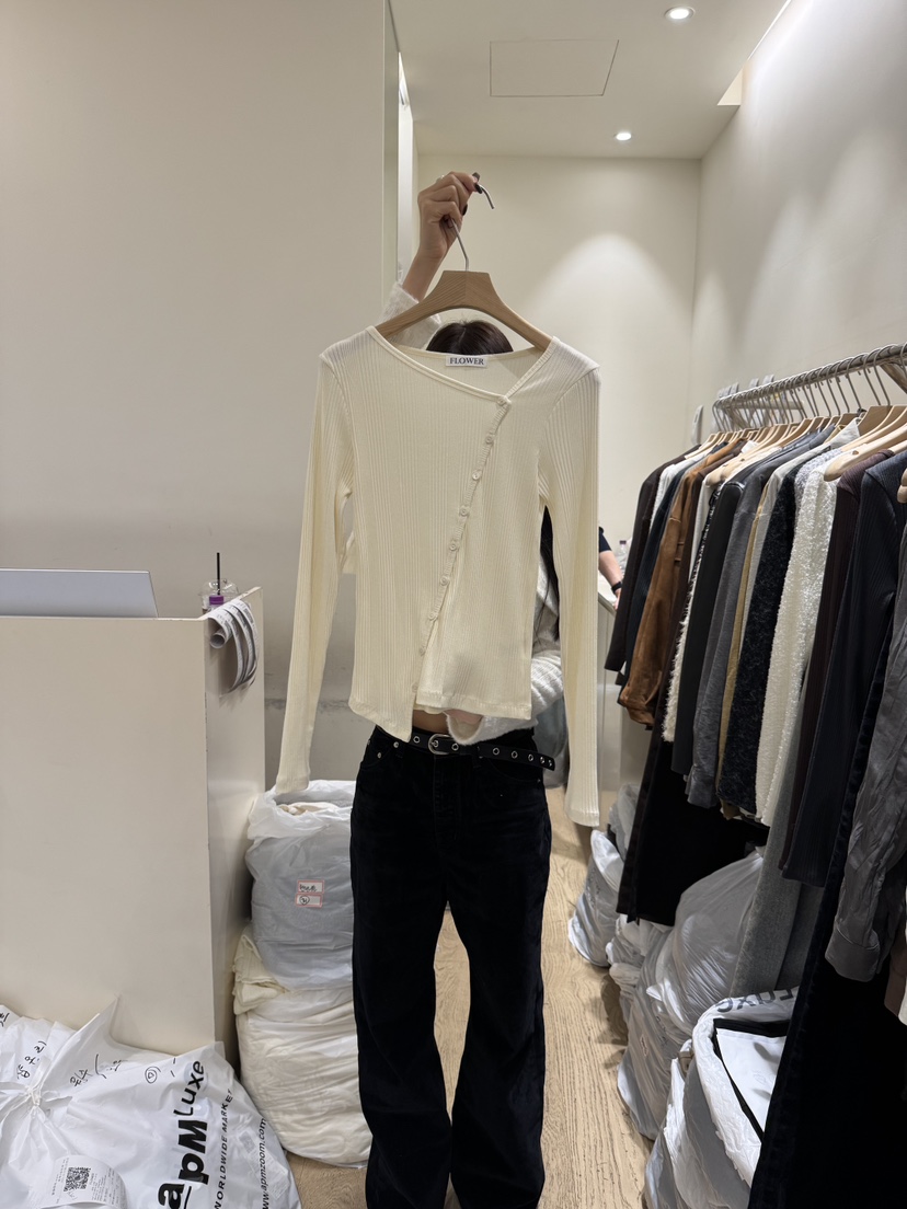 FLOWER-L韓國代購㊣女裝新品真品人氣職業休閑長袖T恤開衫FLOWER-L長袖T恤