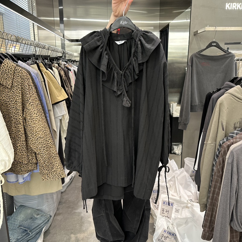 KIRKE韓國代購㊣女裝新款25秋冬人氣職業熱賣推薦休閑連衣裙KIRKE連衣裙圖色2