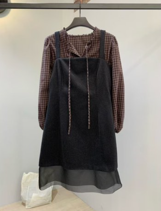 SOFTNESS東大門㊣代購女士新品職業真品25秋冬襯衫蕾絲衫格紋Softness/Cosmic襯衫/蕾絲衫