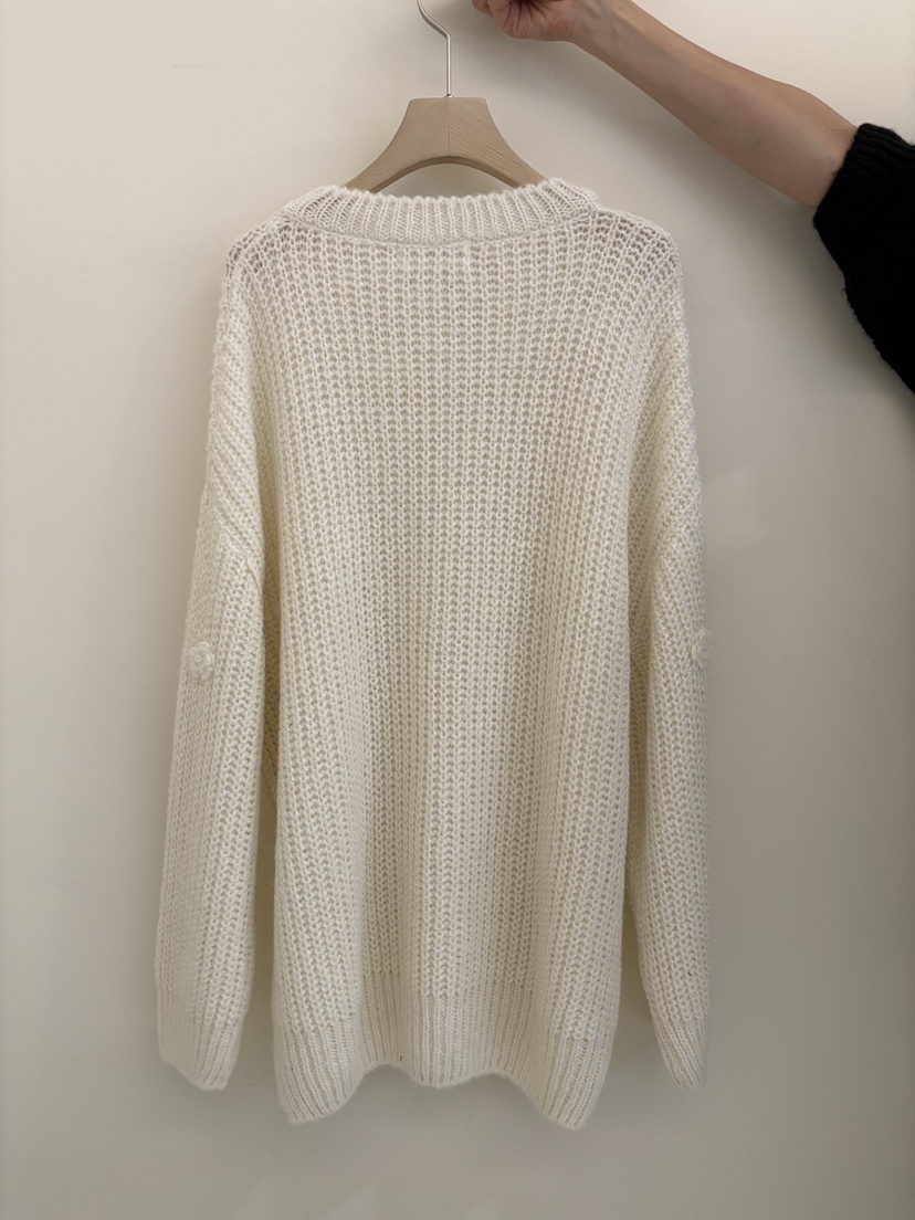 BALANCE韓國代購㊣女裝新款真品人氣時尚25秋冬針織衫花朵寬松BALANCE針織衫