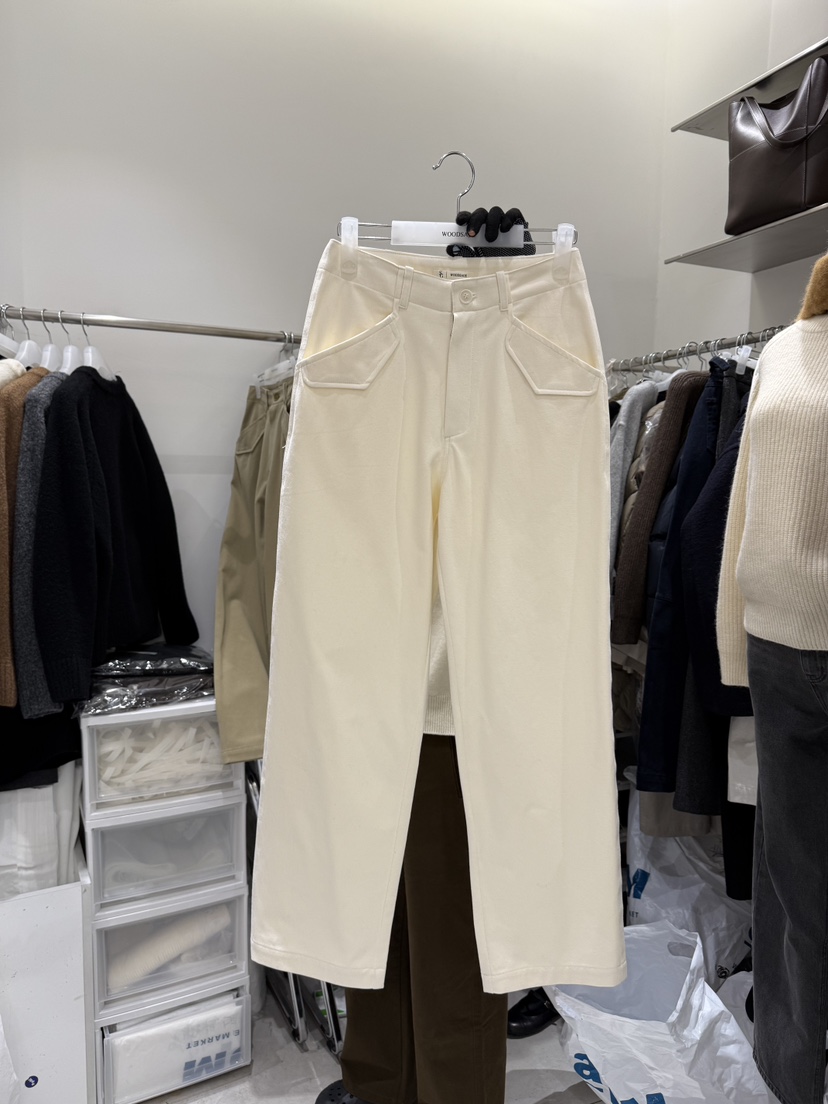 WOOD SAGE韓國直郵㊣女士新款休閑人氣真品推薦休閑褲口袋WOOD SAGE休閑褲圖色1
