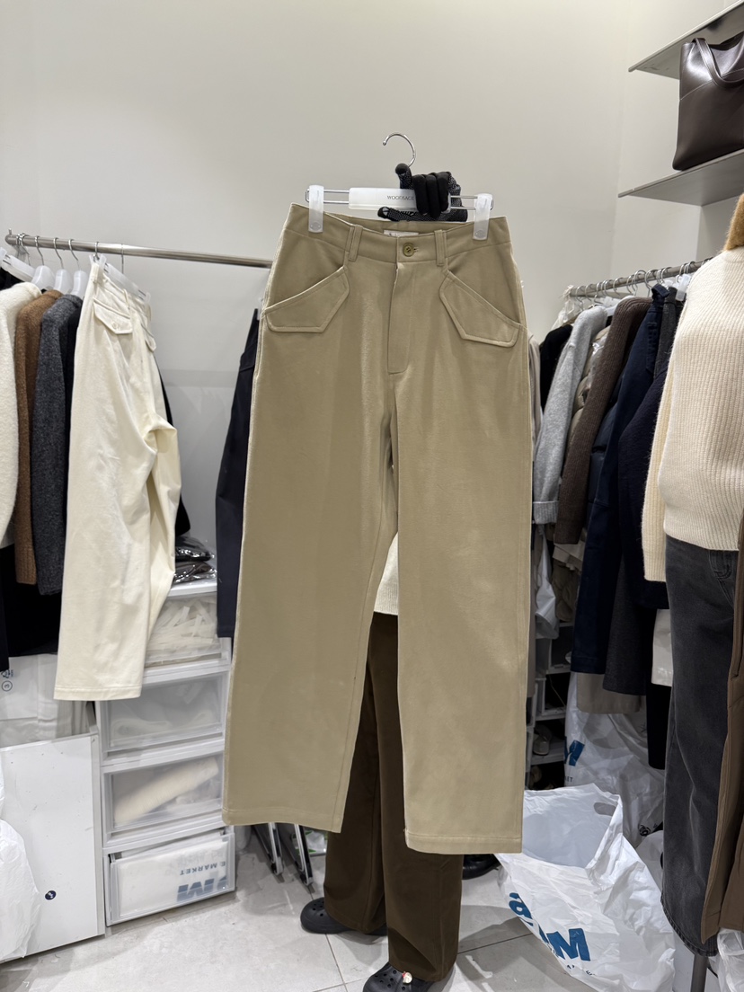 WOOD SAGE韓國直郵㊣女士新款休閑人氣真品推薦休閑褲口袋WOOD SAGE休閑褲圖色2