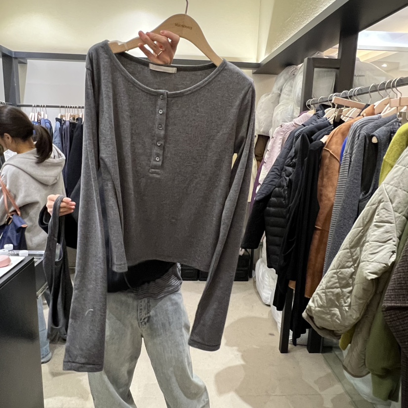 SELF SERVICE韓國代購㊣女士新品人氣職業時尚真品長袖T恤SELF SERVICE長袖T恤圖色2