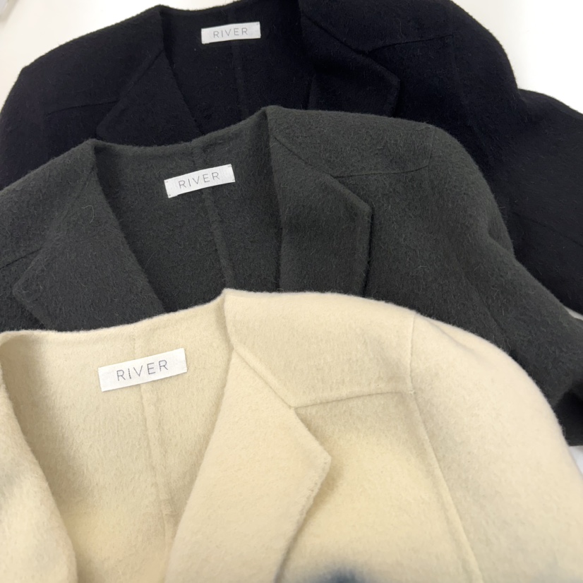 RIVER東大門㊣直郵女士新品真品人氣休閑職業中長款大衣含腰帶WATER/RIVER中長款大衣