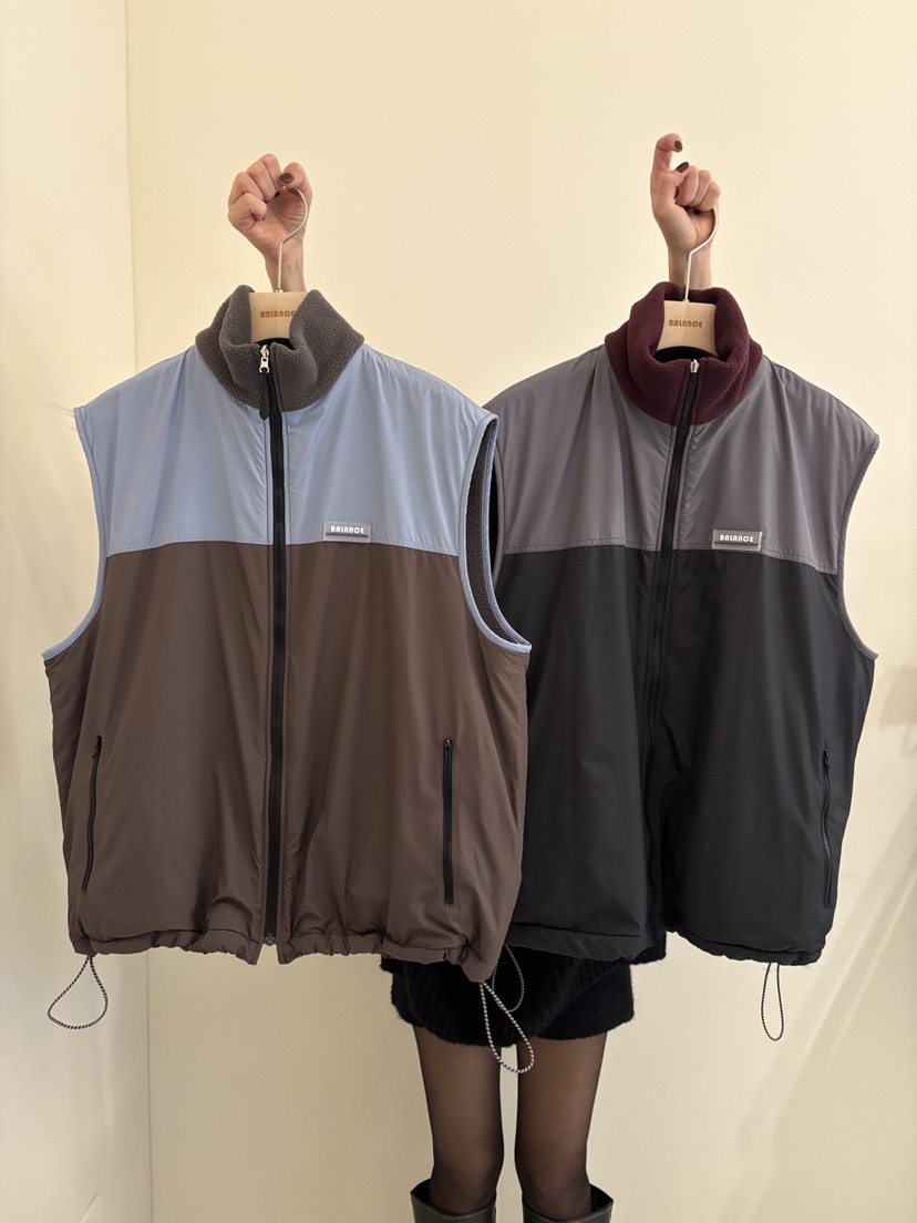 BALANCE韓國代購㊣女裝新款職業時尚熱賣人氣馬甲里外穿雙面BALANCE馬甲