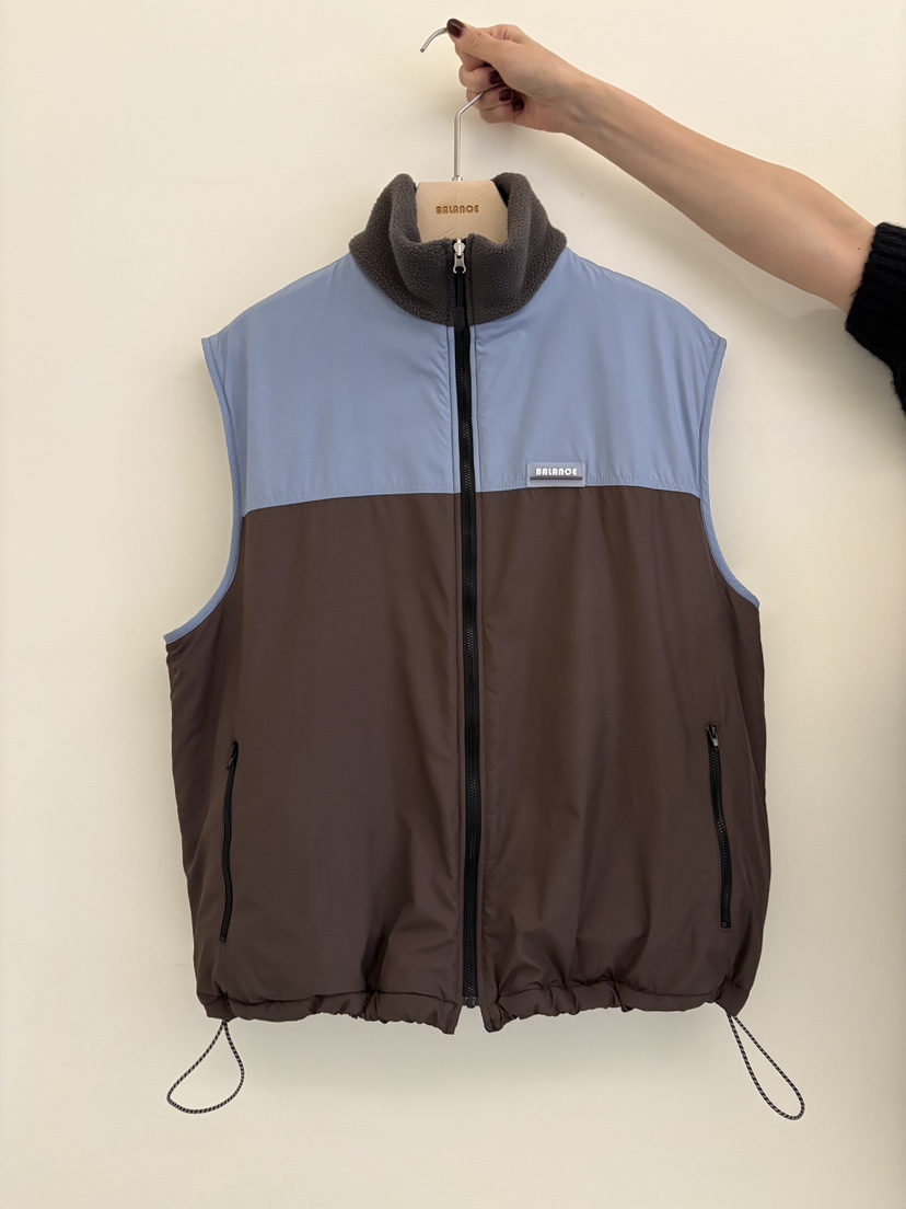 BALANCE韓國代購㊣女裝新款職業時尚熱賣人氣馬甲里外穿雙面BALANCE馬甲圖色1