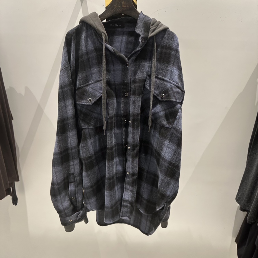 JANE BIRKIN韓國直郵㊣女士新品真品熱賣人氣夾克格紋連帽JANE BIRKIN設計師品牌夾克圖色1