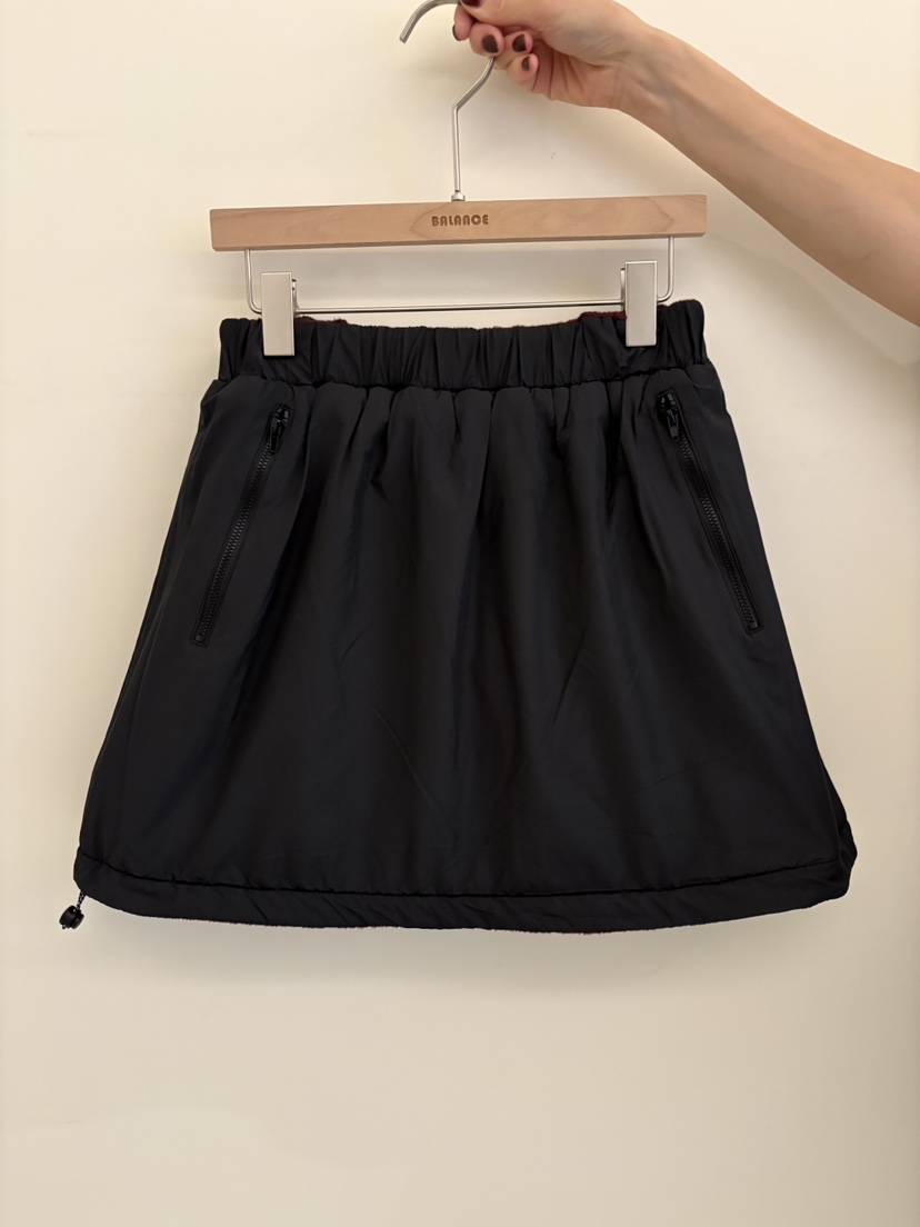 BALANCE韓國代購㊣女士新款推薦人氣職業休閑短裙里外穿雙面BALANCE短裙圖色2