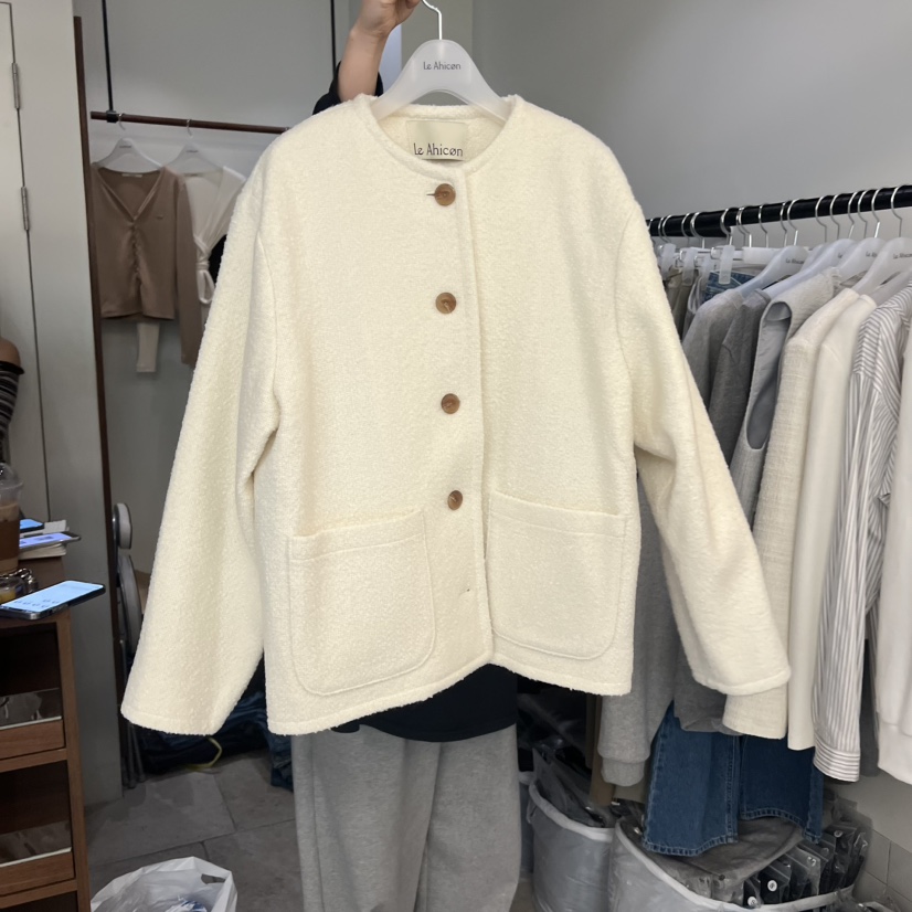 LE AHICON東大門㊣實拍女裝新款休閑真品熱賣職業25秋冬夾克Le Ahicon夾克圖色1