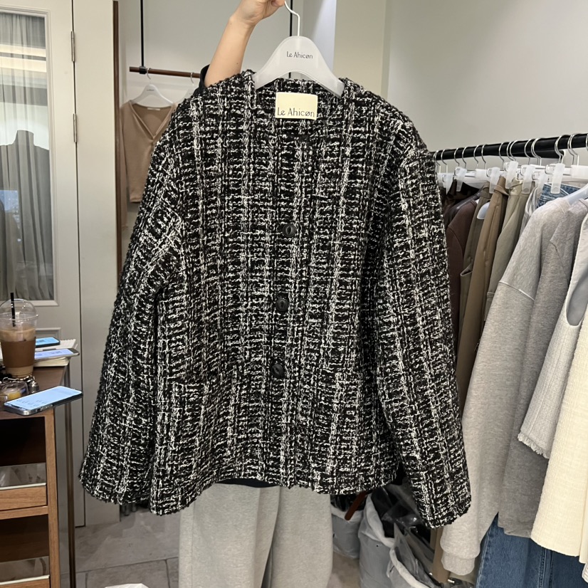 LE AHICON東大門㊣實拍女裝新款休閑真品熱賣職業25秋冬夾克Le Ahicon夾克圖色3