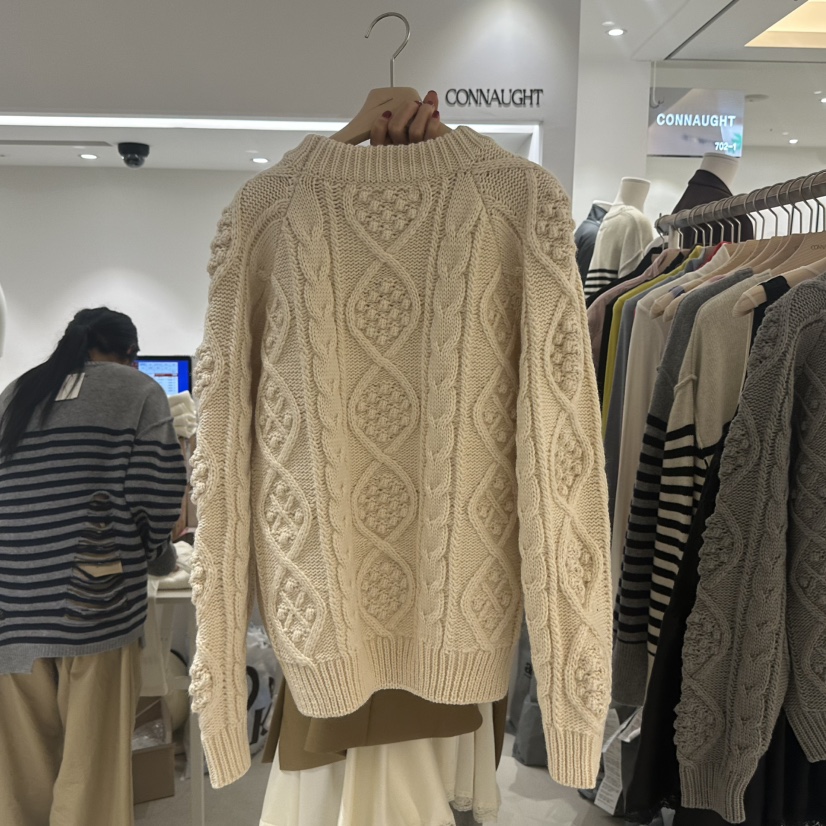 DAILYJUD東大門㊣代購女裝新品25秋冬熱賣人氣時尚毛衣手工CONNAUGHT毛衣