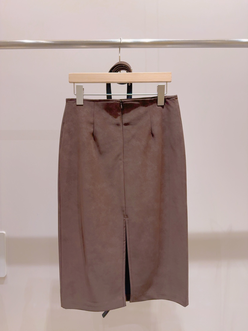 LIMLIMLIM東大門㊣直郵女士新款休閑25秋冬長裙不含腰帶絨面革LIM LIM LIM長裙