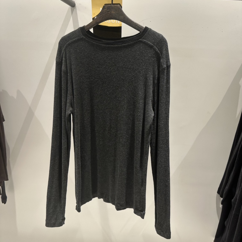 JANE BIRKIN東大門㊣直郵女裝新款25秋冬人氣推薦長袖T恤羊毛JANE BIRKIN設計師品牌長袖T恤圖色1墨色