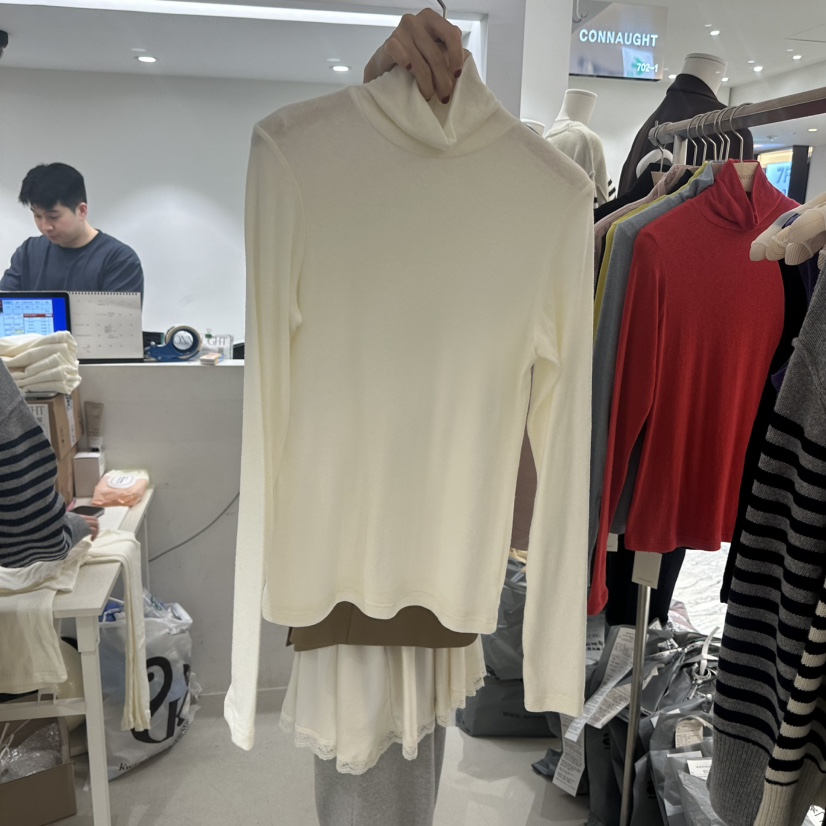 DAILYJUD東大門㊣代購女士新款休閑25秋冬人氣長袖T恤安哥拉CONNAUGHT長袖T恤圖色1
