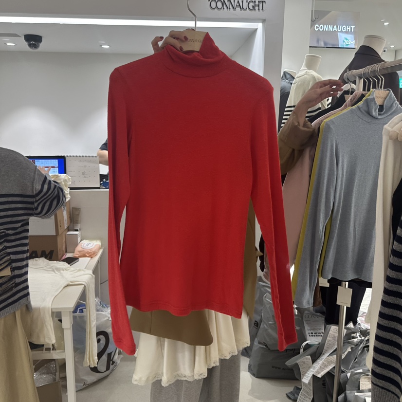 DAILYJUD東大門㊣代購女士新款休閑25秋冬人氣長袖T恤安哥拉CONNAUGHT長袖T恤圖色2