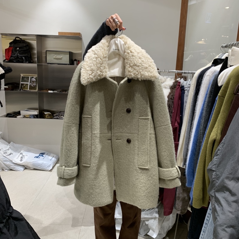 TEMPTING韓國代購㊣女士新品職業時尚熱賣人氣推薦短款大衣TEMPTING短款大衣圖色2