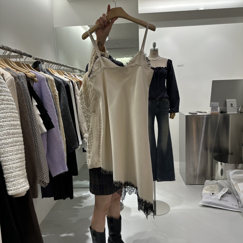 AHOY東大門㊣實拍女士新品職業休閑推薦真品25秋冬時尚連衣裙AHOY連衣裙