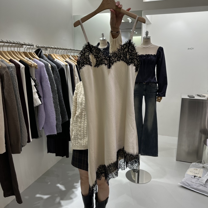 AHOY東大門㊣實拍女士新品職業休閑推薦真品25秋冬時尚連衣裙AHOY連衣裙圖色1