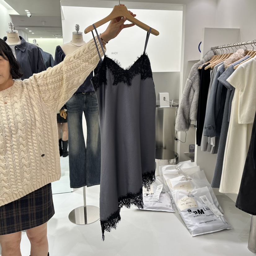 AHOY東大門㊣實拍女士新品職業休閑推薦真品25秋冬時尚連衣裙AHOY連衣裙圖色2