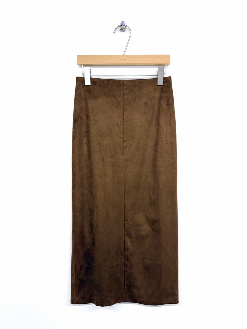 TOOGOOD韓國代購㊣女士新款休閑25秋冬推薦熱賣人氣長裙絨面革TOOGOOD長裙圖色2