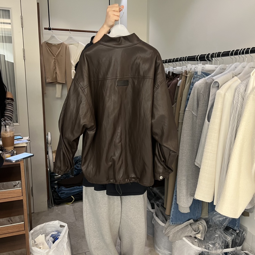 LE AHICON東大門㊣實拍女裝新品職業人氣時尚夾克羊皮夾棉Le Ahicon夾克