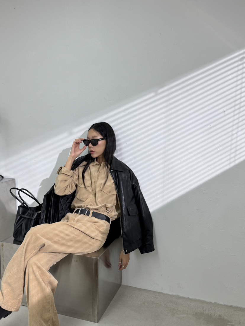 LIMLIMLIM東大門㊣直郵女士新品25秋冬休閑熱賣襯衫蕾絲衫口袋LIM LIM LIM襯衫/蕾絲衫