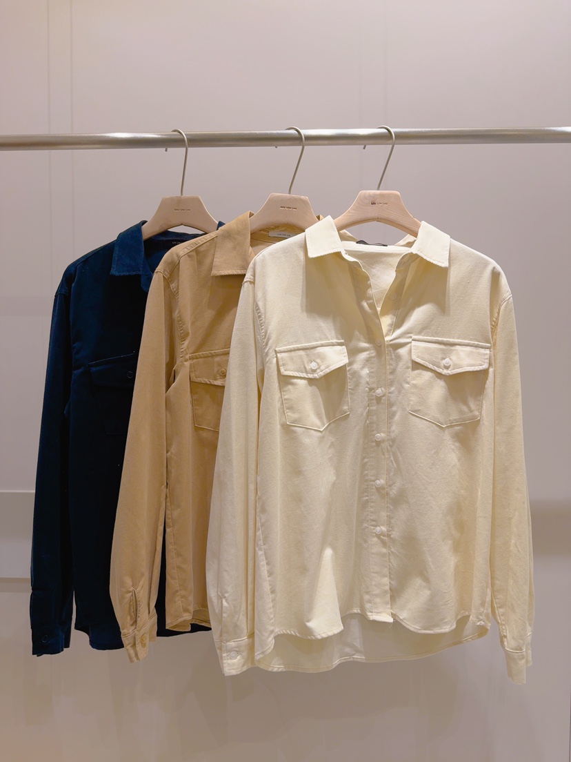 LIMLIMLIM東大門㊣直郵女士新品25秋冬休閑熱賣襯衫蕾絲衫口袋LIM LIM LIM襯衫/蕾絲衫圖色3左一色