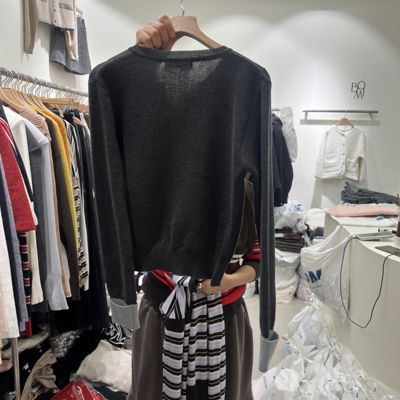 BY BOMI韓國代購㊣女士新品休閑人氣推薦時尚25秋冬針織衫開衫BY BOMI針織衫