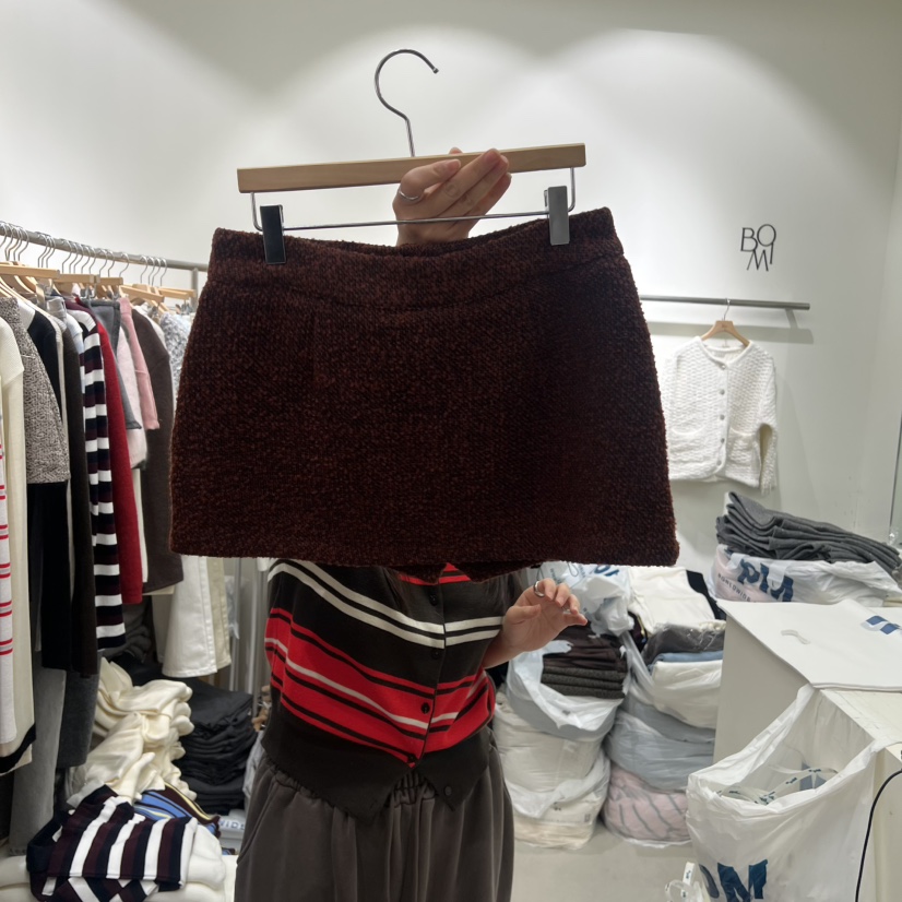 BY BOMI東大門㊣實拍女裝新款休閑職業25秋冬推薦時尚短裙BY BOMI短裙