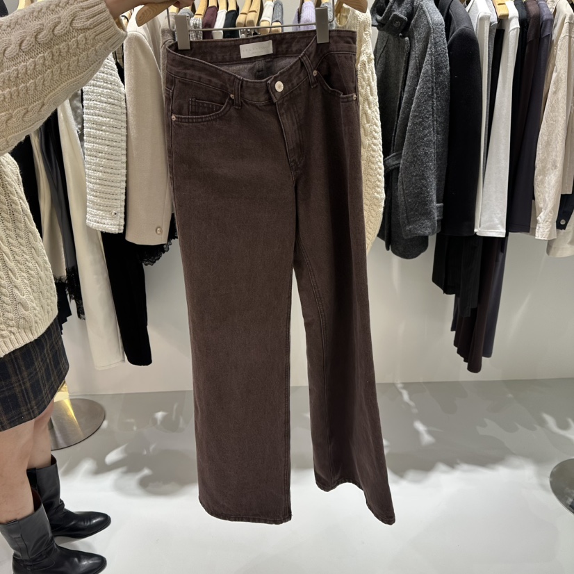 AHOY韓國代購㊣女士新款推薦真品職業時尚25秋冬休閑牛仔褲AHOY牛仔褲圖色1