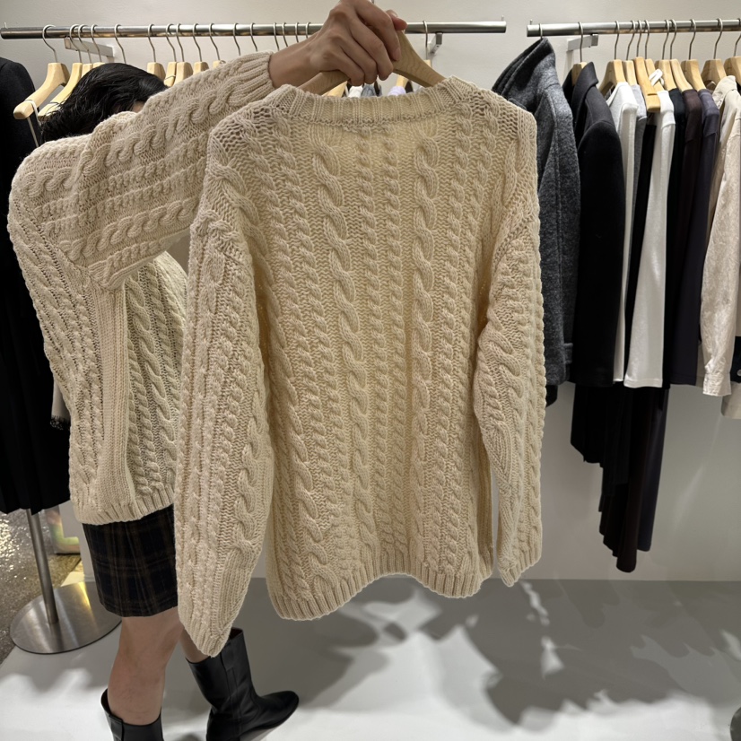 AHOY韓國代購㊣女士新品休閑人氣25秋冬熱賣時尚職業針織衫AHOY針織衫