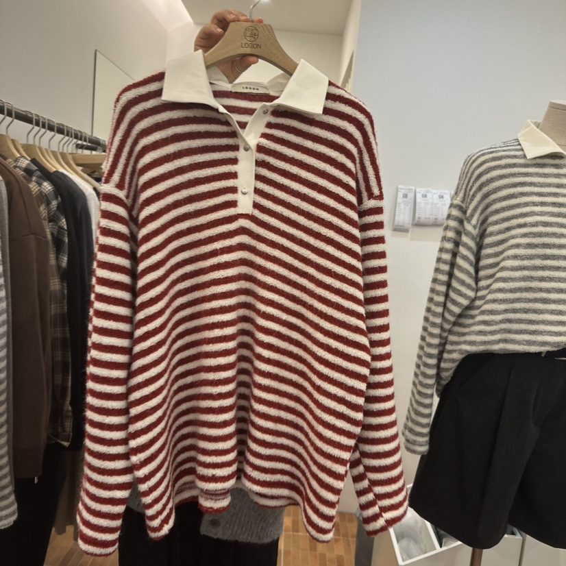 LOGON韓國直郵㊣女裝新款熱賣職業休閑25秋冬時尚推薦針織衫LOGON針織衫圖色2