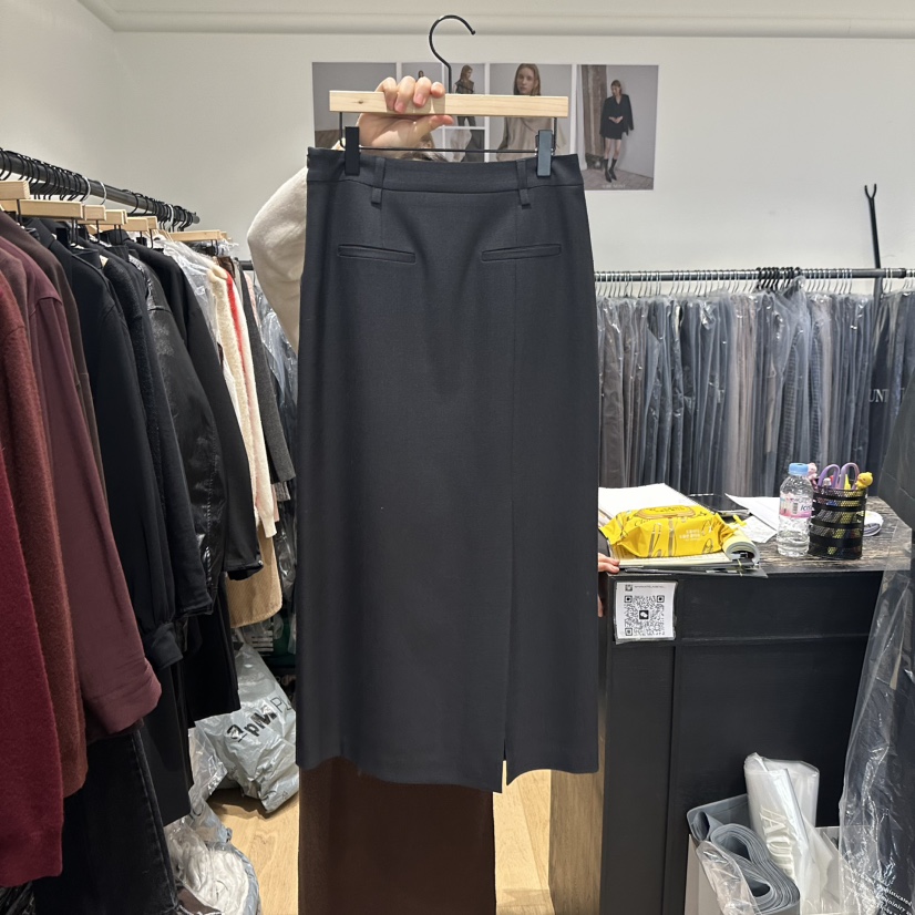 aube nunt韓國代購㊣女裝新款熱賣25秋冬職業休閑長裙開衫aube nunt長裙