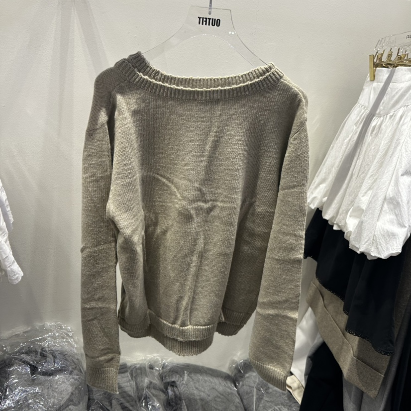 OUTFIT韓國代購㊣女裝新品真品人氣熱賣時尚25秋冬毛衣雙層OUTFIT毛衣