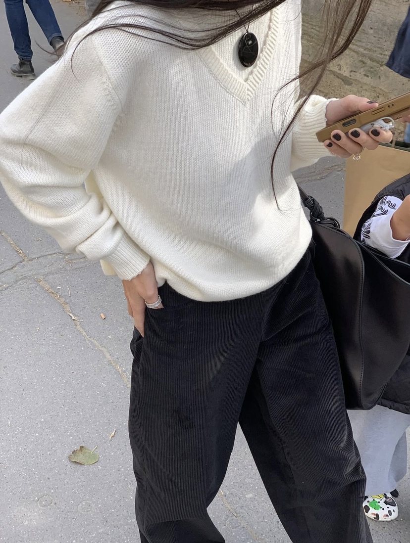 OUTFIT韓國代購㊣女裝新品真品人氣熱賣時尚25秋冬毛衣雙層OUTFIT毛衣