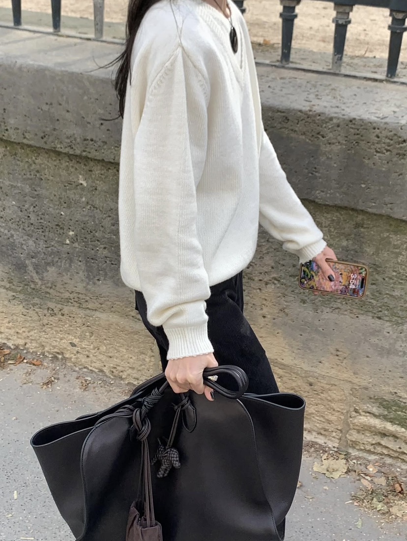 OUTFIT韓國代購㊣女裝新品真品人氣熱賣時尚25秋冬毛衣雙層OUTFIT毛衣