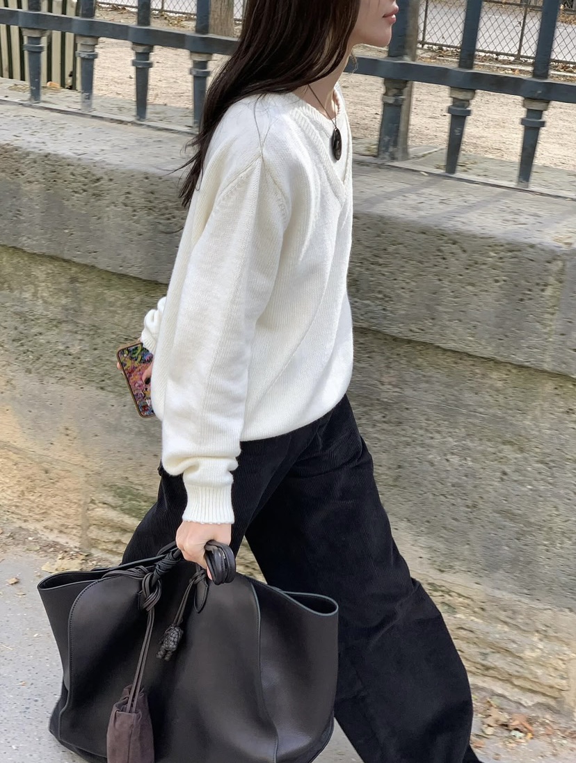 OUTFIT韓國代購㊣女裝新品真品人氣熱賣時尚25秋冬毛衣雙層OUTFIT毛衣