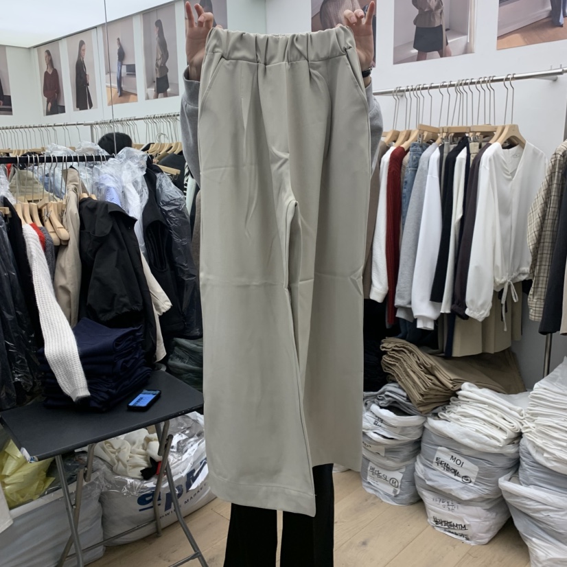 MOI-A東大門㊣實拍女士新品休閑時尚25秋冬職業休閑褲條紋MOI-A休閑褲