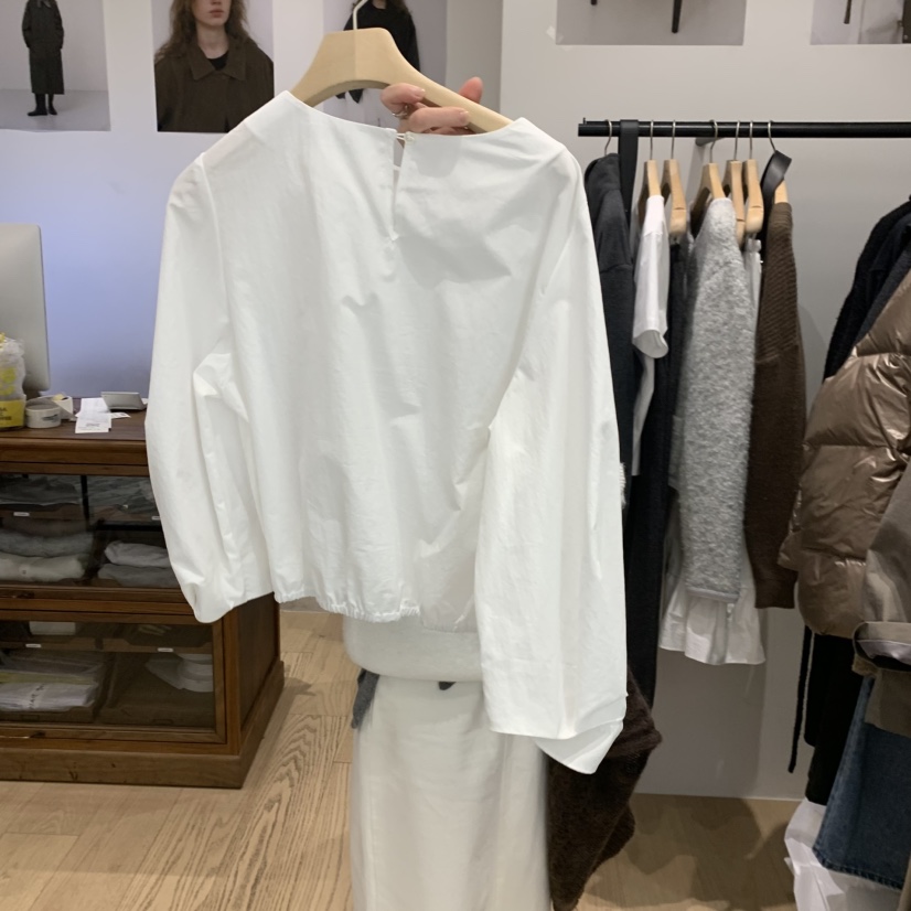 OURIN韓國代購㊣女士新品真品職業推薦25秋冬時尚襯衫蕾絲衫OURIN襯衫/蕾絲衫