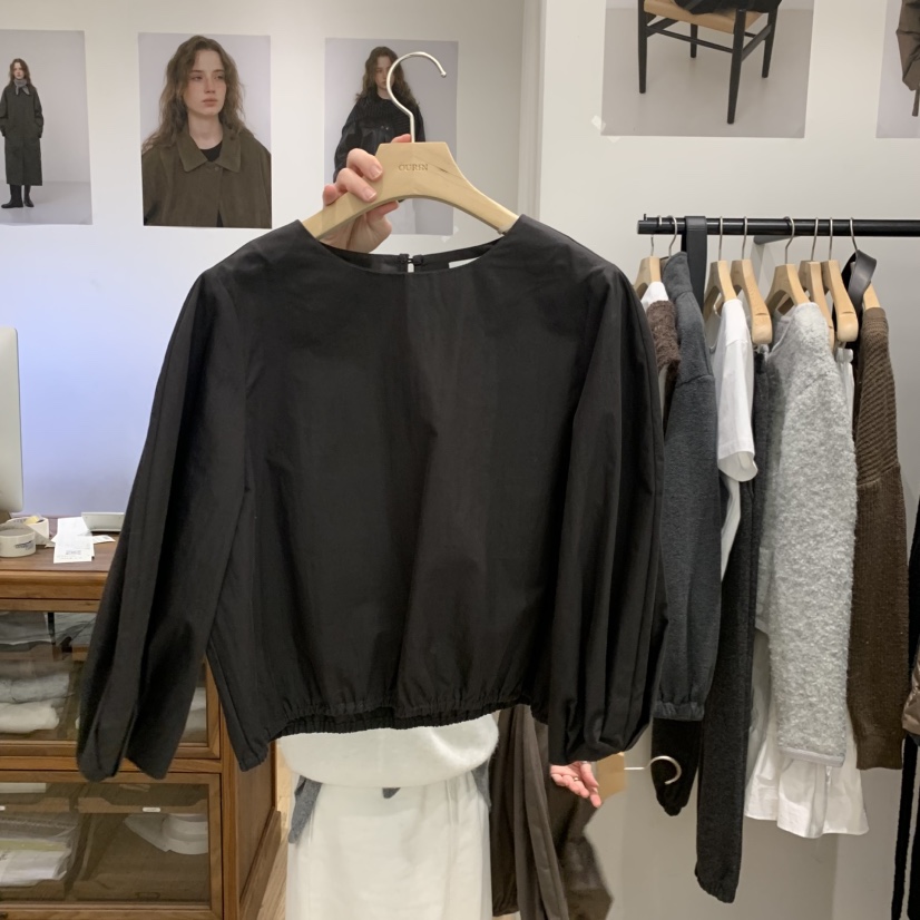 OURIN韓國代購㊣女士新品真品職業推薦25秋冬時尚襯衫蕾絲衫OURIN襯衫/蕾絲衫圖色3