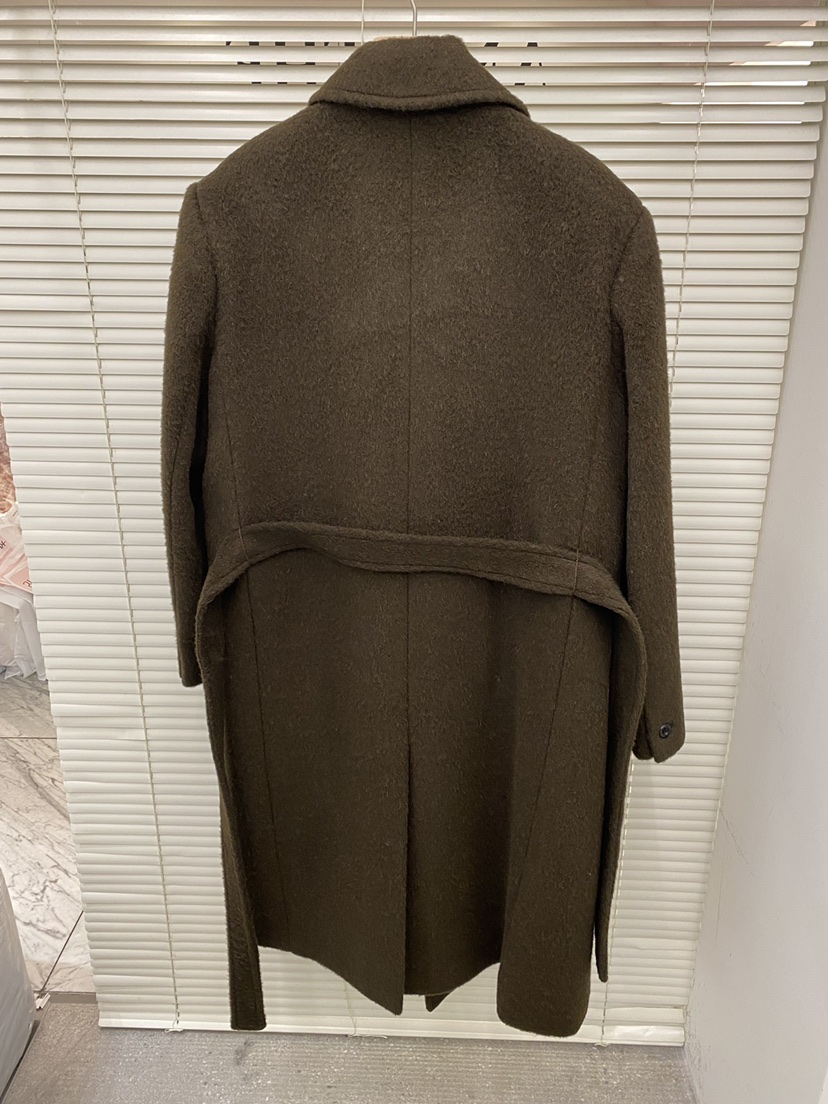 AND THE東大門㊣代購女裝新款人氣休閑中長款大衣含腰帶超長AND THE中長款大衣