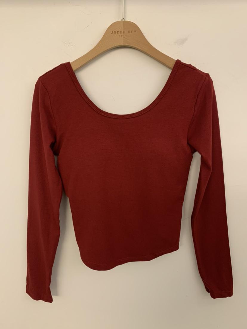 UNDER KEY東大門㊣實拍女裝新品熱賣時尚25秋冬推薦長袖T恤UNDER KEY長袖T恤圖色4