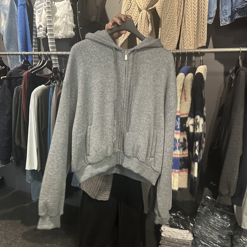 ELF-L東大門㊣直郵女裝新款人氣推薦時尚夾克羊毛拉鏈連帽PROJECT ELF/ELF-L夾克圖色1