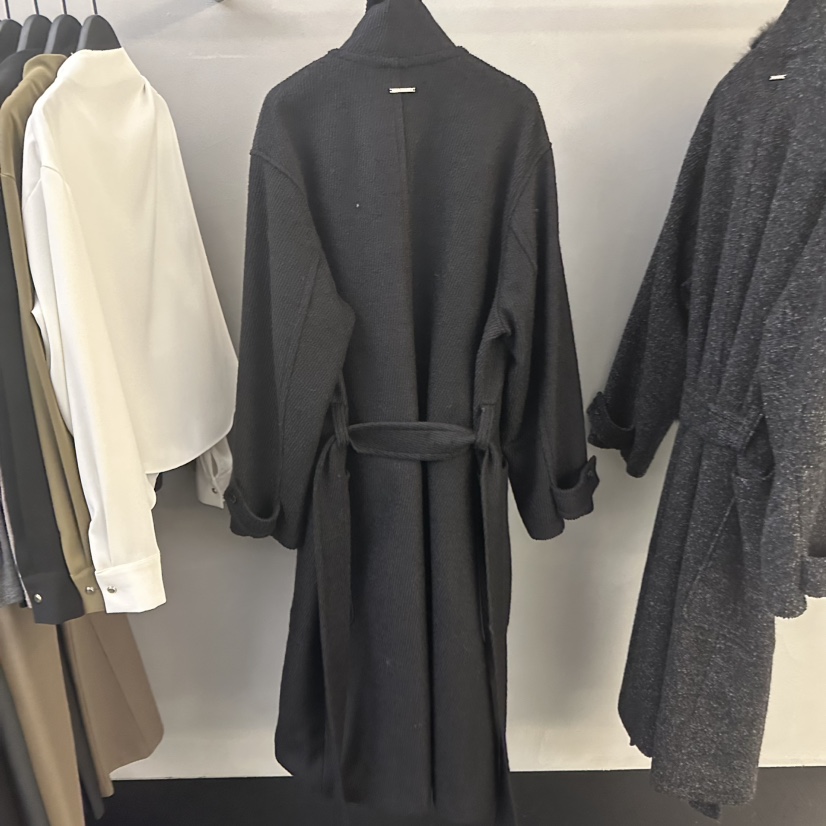 PROJECT WAVE-P東大門㊣代購女士新品人氣中長款大衣含腰帶羊毛PROJECT WAVE中長款大衣