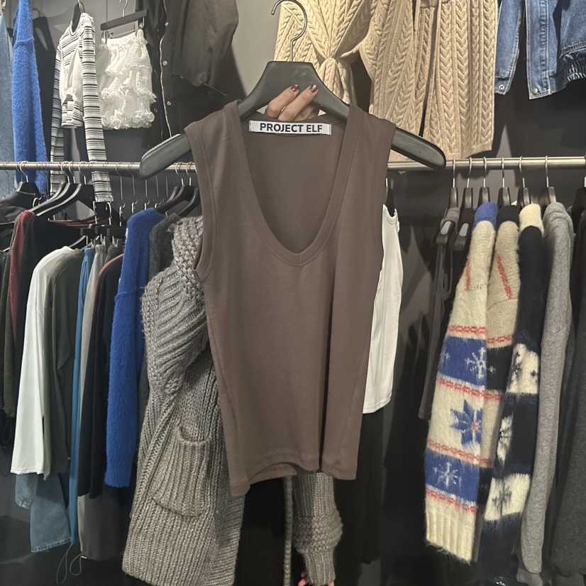 ELF-L韓國直郵㊣女士新品人氣熱賣時尚推薦25秋冬吊帶背心PROJECT ELF/ELF-L吊帶/背心圖色2