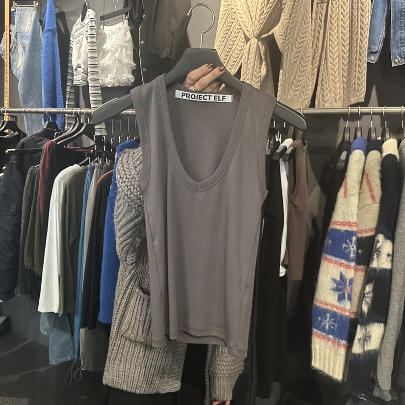 ELF-L韓國直郵㊣女士新品人氣熱賣時尚推薦25秋冬吊帶背心PROJECT ELF/ELF-L吊帶/背心圖色3