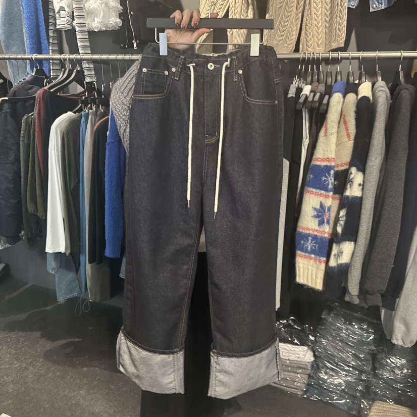 ELF-L東大門㊣實拍女士新品25秋冬熱賣推薦休閑職業牛仔褲PROJECT ELF/ELF-L牛仔褲圖色1