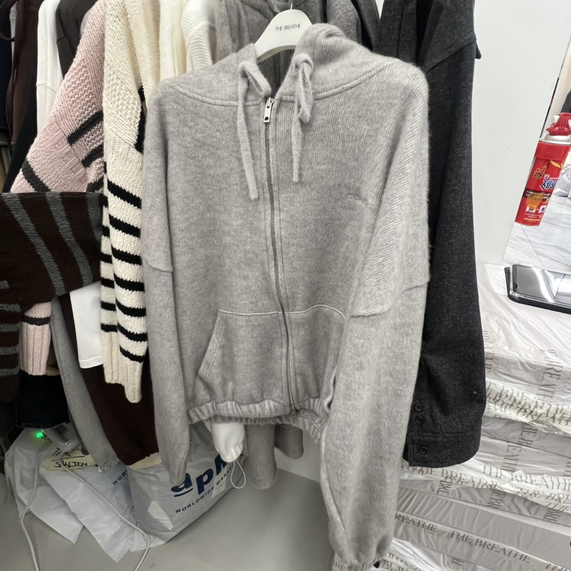 BREATHE東大門㊣直郵女士新品熱賣推薦時尚真品衛衣兜帽貂皮BREATHE衛衣圖色1